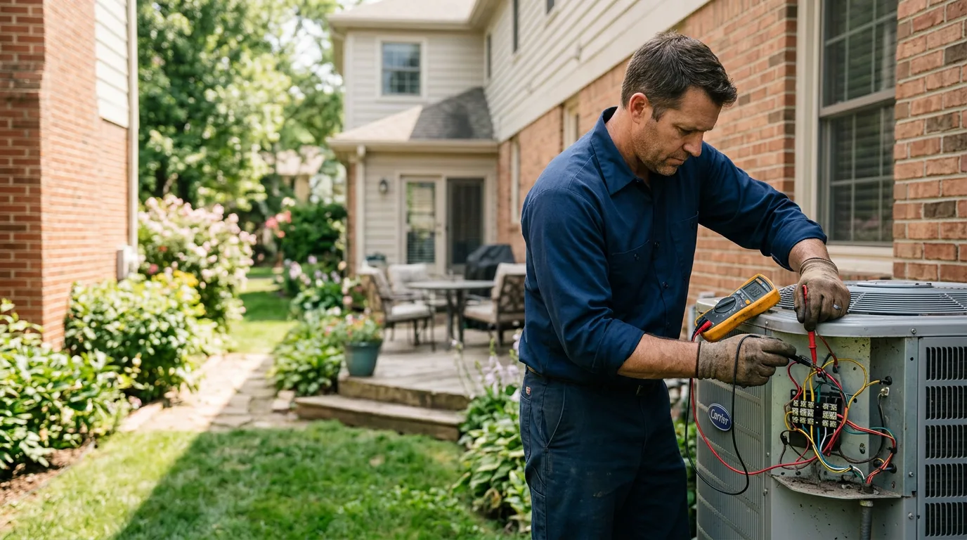 HVAC technician working near Mason, WV